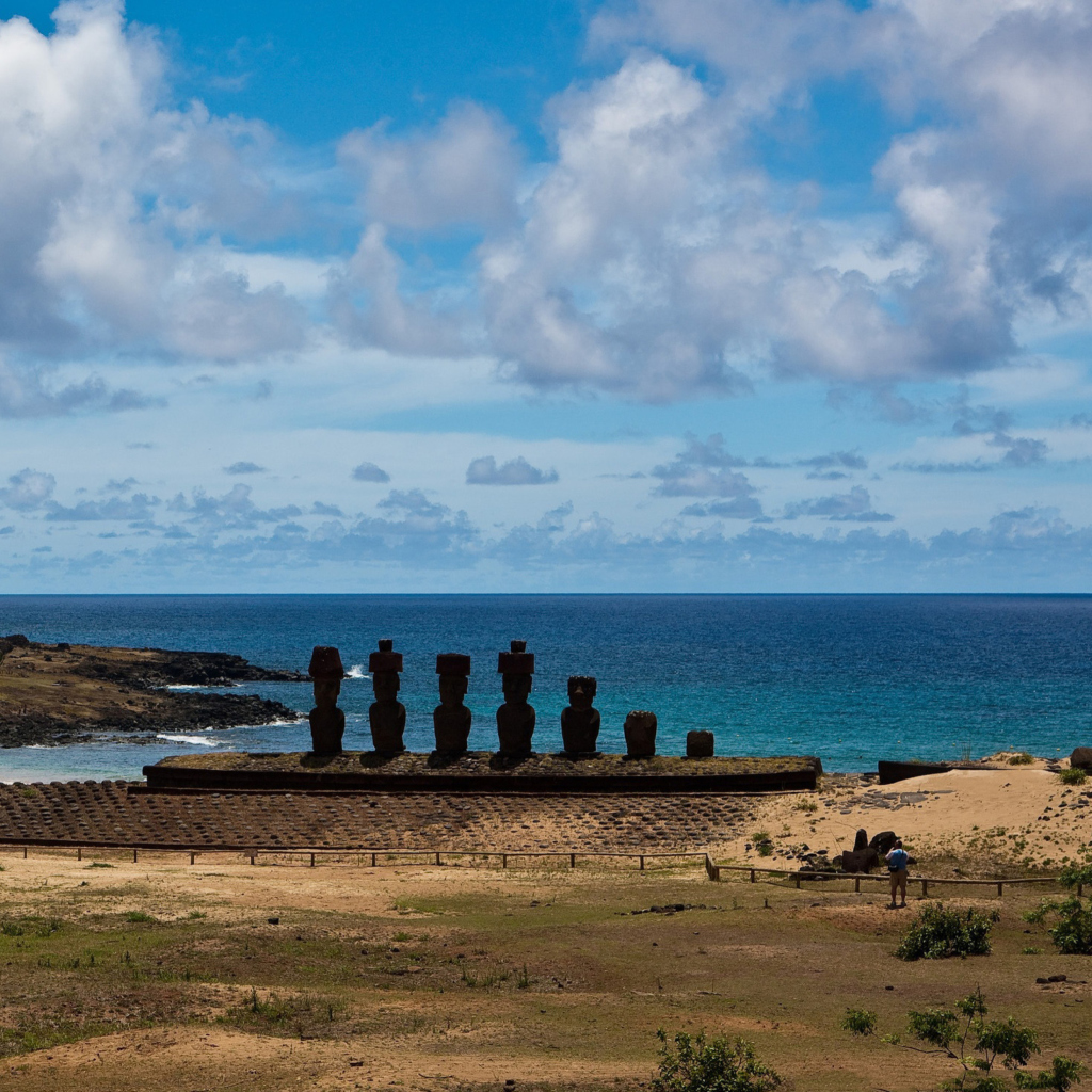 Das Easter Island Statues Wallpaper 1024x1024