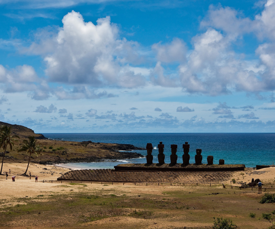 Easter Island Statues wallpaper 960x800