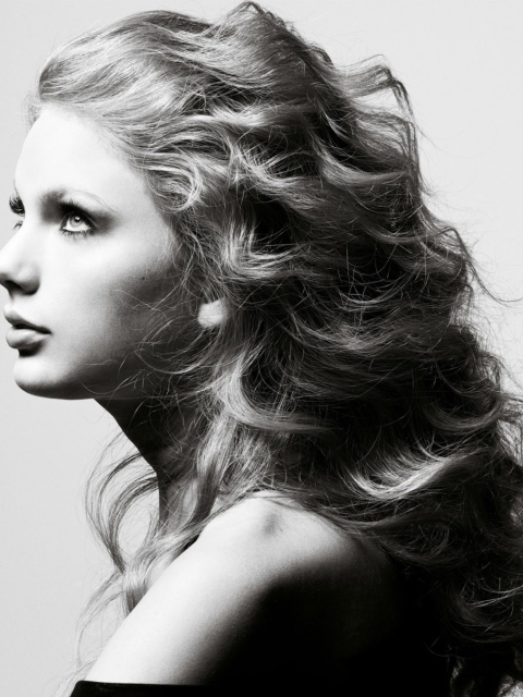 Обои Taylor Swift Side Portrait 480x640