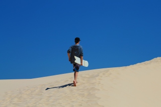 Walk Up The Dunes Background for Android, iPhone and iPad
