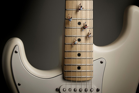 Funny Guitar wallpaper 480x320