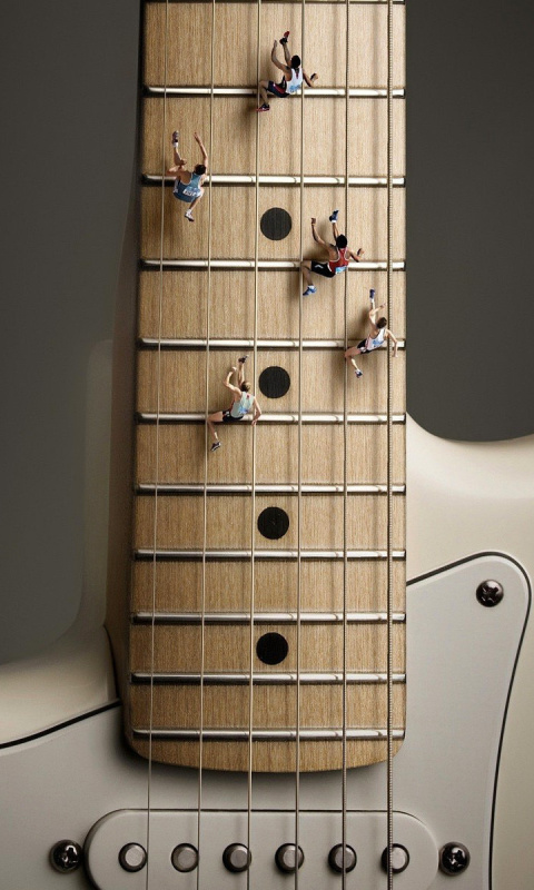 Das Funny Guitar Wallpaper 480x800