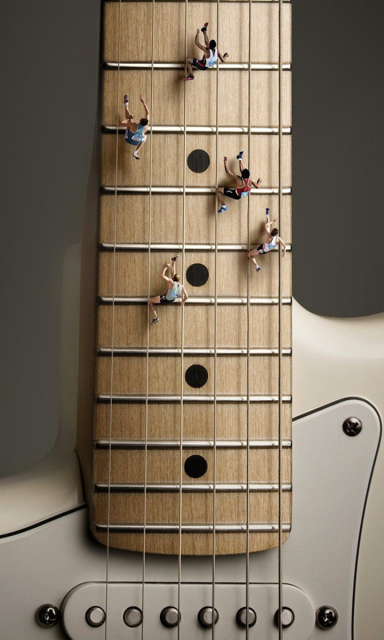 Das Funny Guitar Wallpaper 768x1280