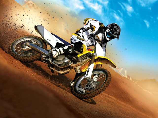Fondo de pantalla Suzuki Motocross 640x480