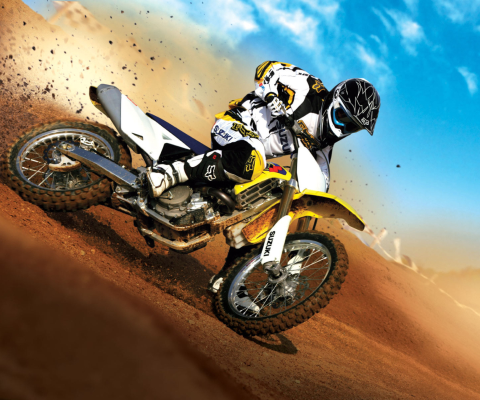 Fondo de pantalla Suzuki Motocross 960x800