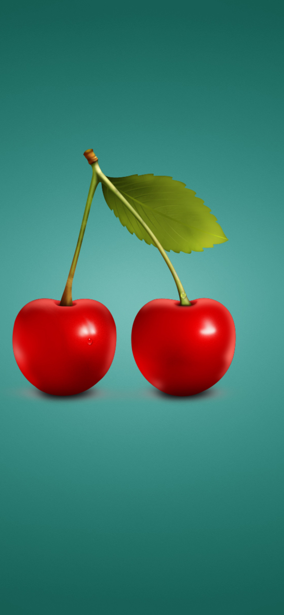 Two Red Cherries wallpaper 1170x2532