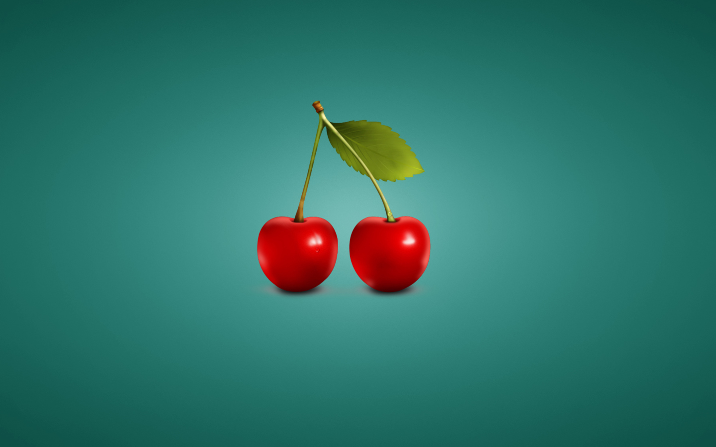 Two Red Cherries wallpaper 1440x900