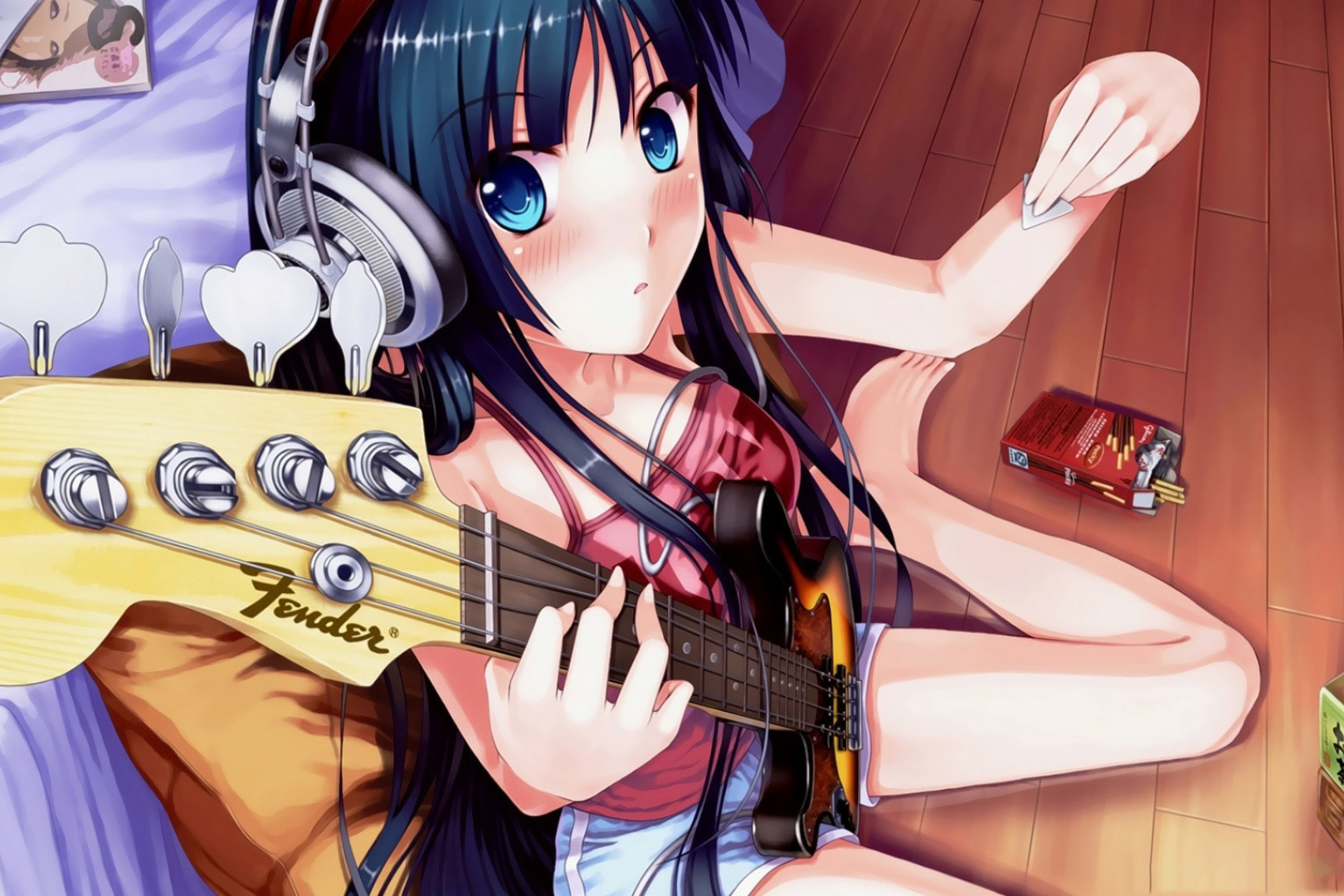 Das Anime Girl With Guitar Wallpaper 2880x1920