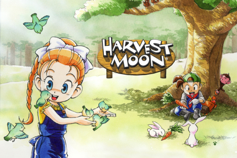 Das Harvest Moon Friends Wallpaper 480x320