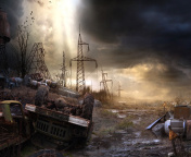 Breathtaking Post Apocalypse Artwork wallpaper 176x144