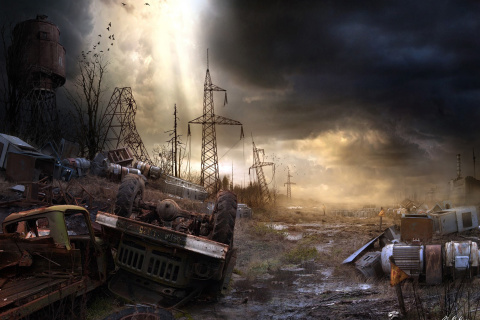 Das Breathtaking Post Apocalypse Artwork Wallpaper 480x320