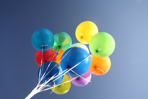 Das Colorful Balloons Wallpaper 480x320