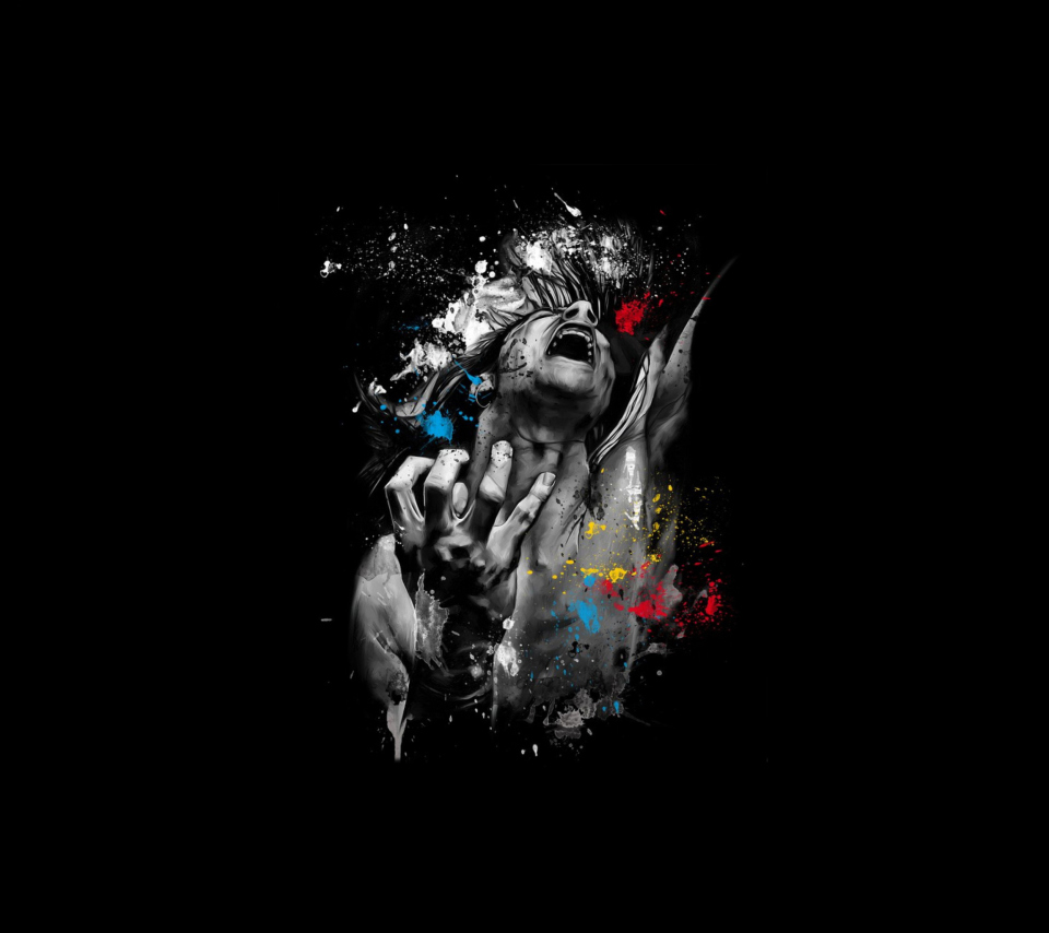 Обои Scream Abstract 960x854