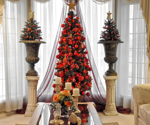 Das O Christmas Tree Wallpaper 480x400