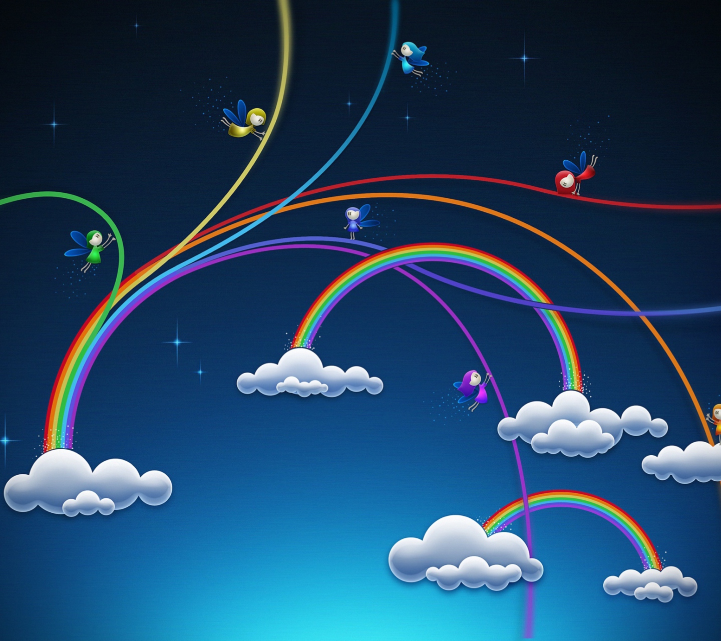 Rainbows wallpaper 1440x1280