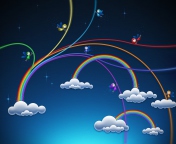 Rainbows wallpaper 176x144