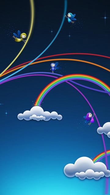Fondo de pantalla Rainbows 360x640