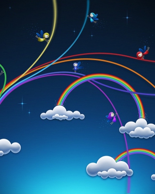 Kostenloses Rainbows Wallpaper für Nokia 3109 classic