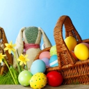 Easter Eggs And Bunny wallpaper 128x128