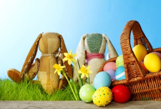 Easter Eggs And Bunny papel de parede para celular 