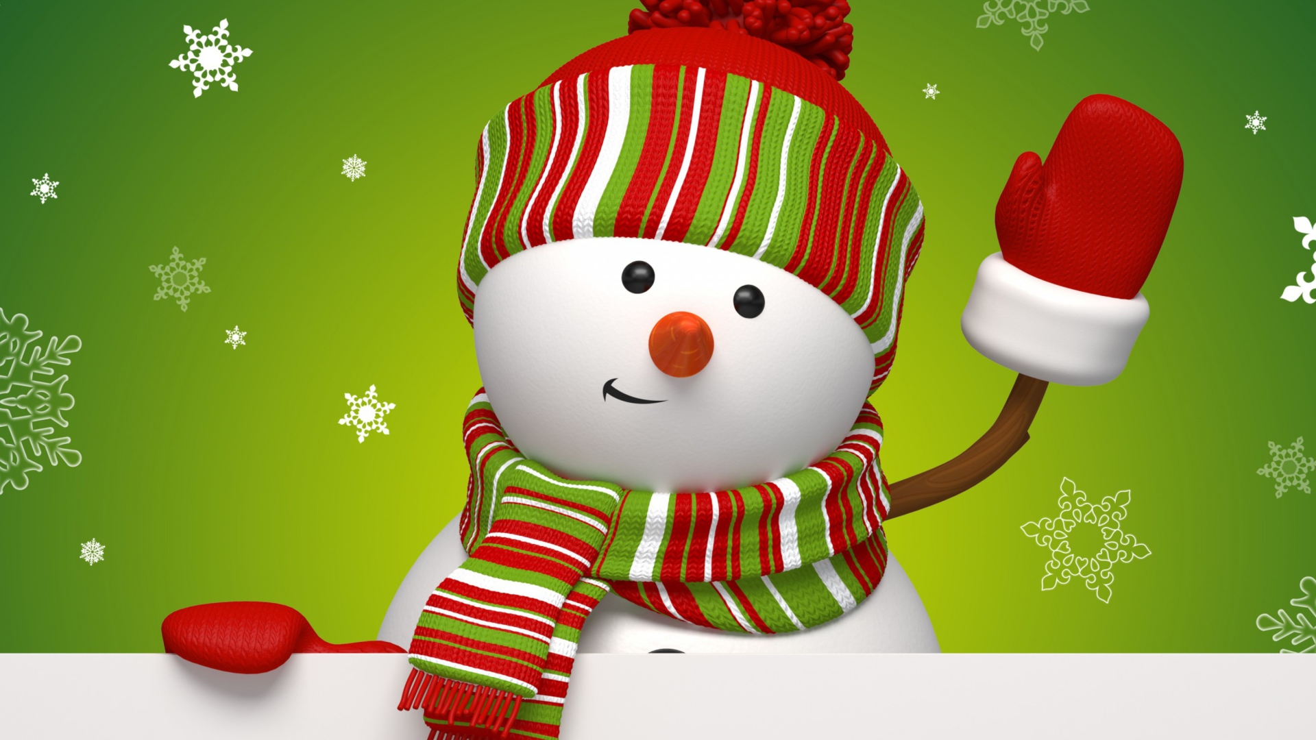 Friendly Snowman wallpaper 1920x1080