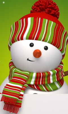 Fondo de pantalla Friendly Snowman 240x400