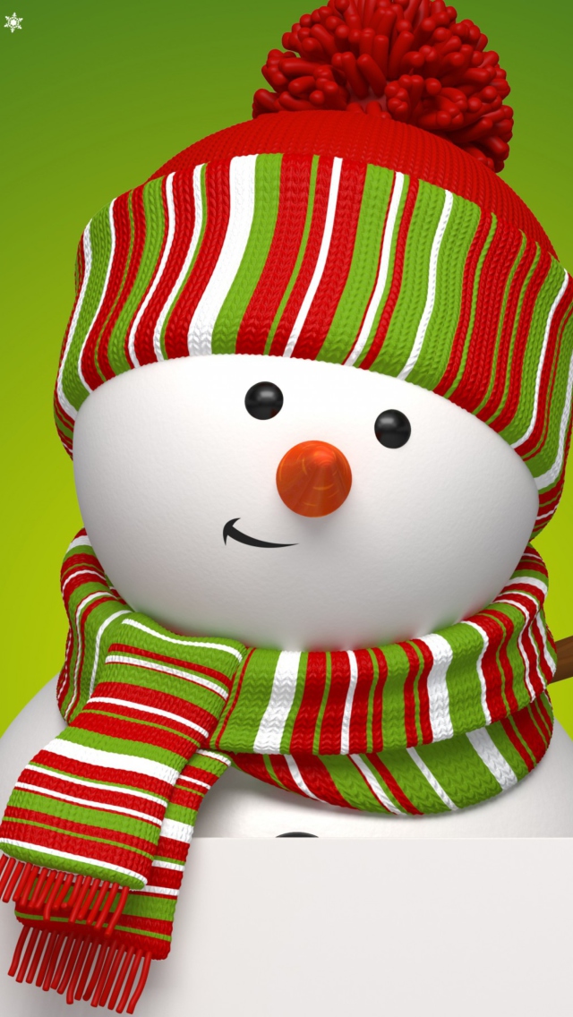 Обои Friendly Snowman 640x1136