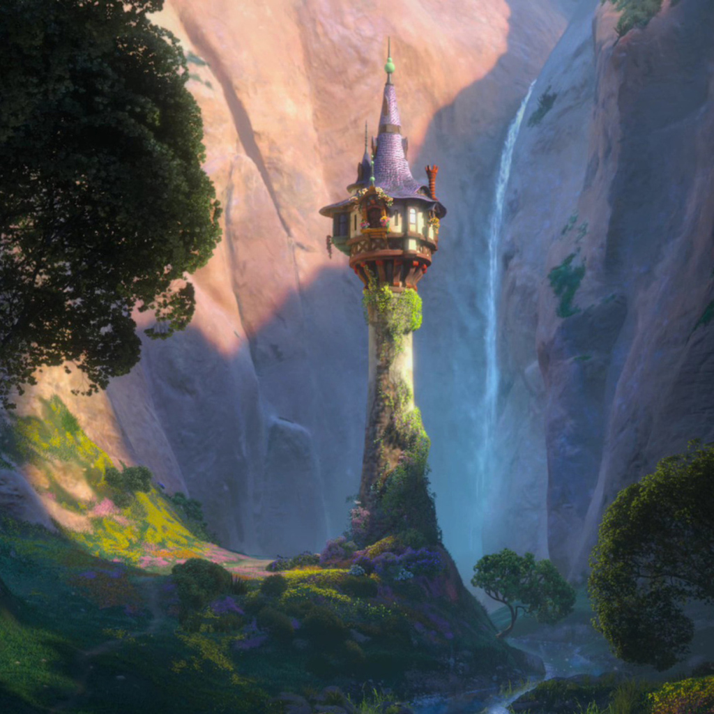 Tangled Tower wallpaper 1024x1024