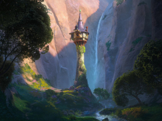 Tangled Tower wallpaper 320x240