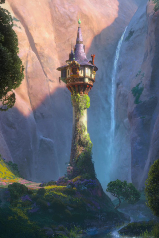 Tangled Tower wallpaper 320x480