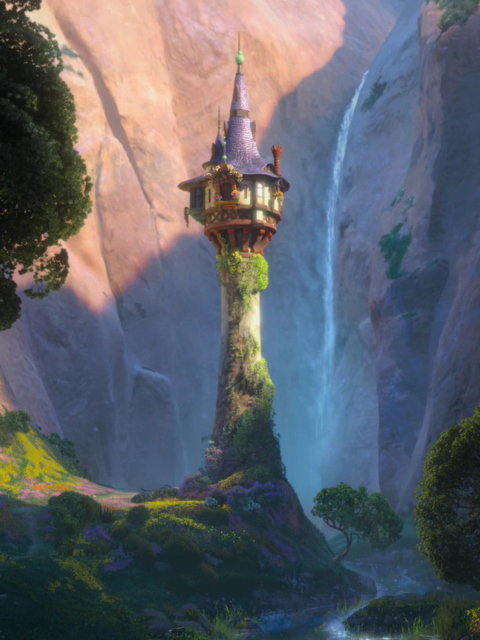 Tangled Tower wallpaper 480x640
