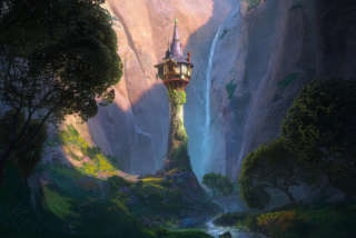 Tangled Tower Background for Android, iPhone and iPad