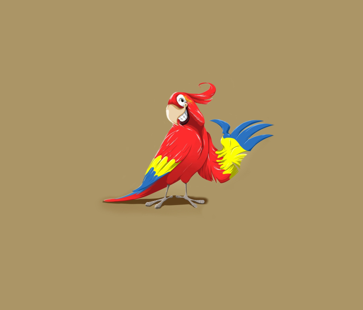 Screenshot №1 pro téma Funny Parrot Drawing 1200x1024