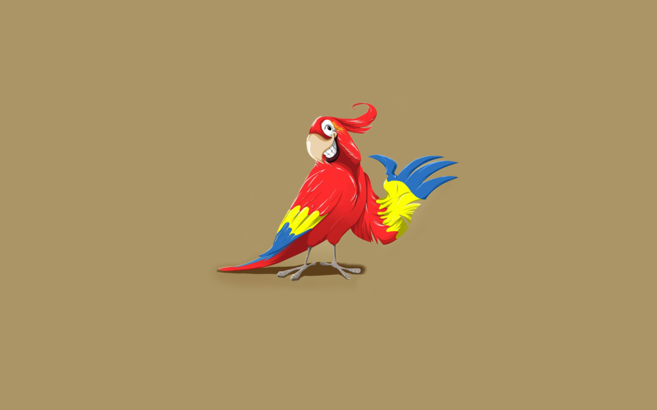 Screenshot №1 pro téma Funny Parrot Drawing 1280x800