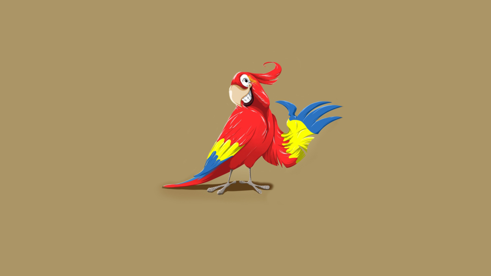 Fondo de pantalla Funny Parrot Drawing 1600x900