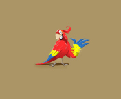 Funny Parrot Drawing wallpaper 176x144