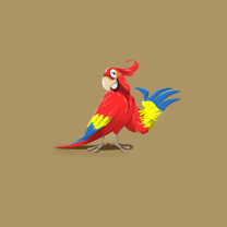 Обои Funny Parrot Drawing 208x208
