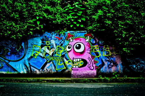 Das Graffiti Wallpaper 480x320