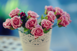 Roses in bowl Picture for Android, iPhone and iPad