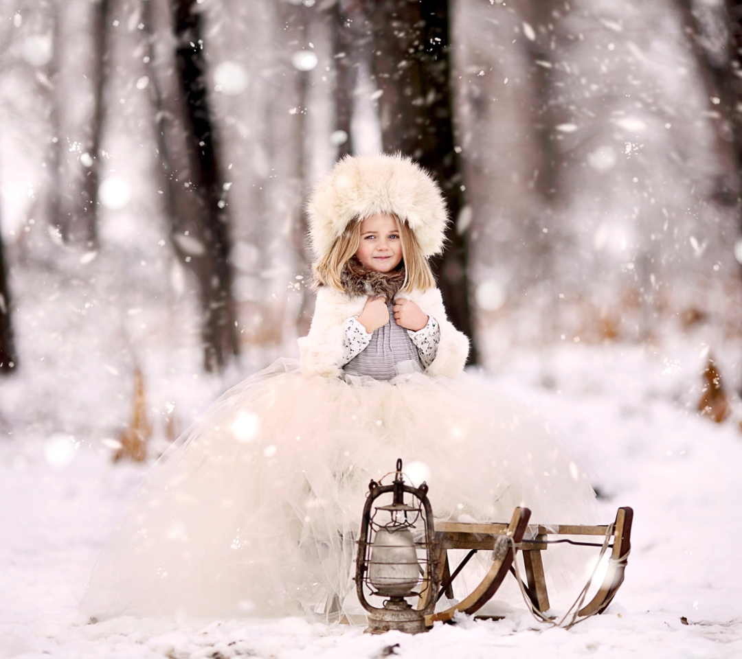 Das Snow Princess Wallpaper 1080x960