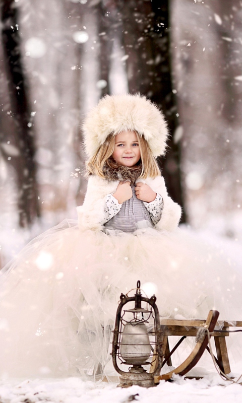 Fondo de pantalla Snow Princess 480x800