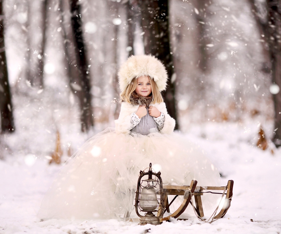 Das Snow Princess Wallpaper 960x800