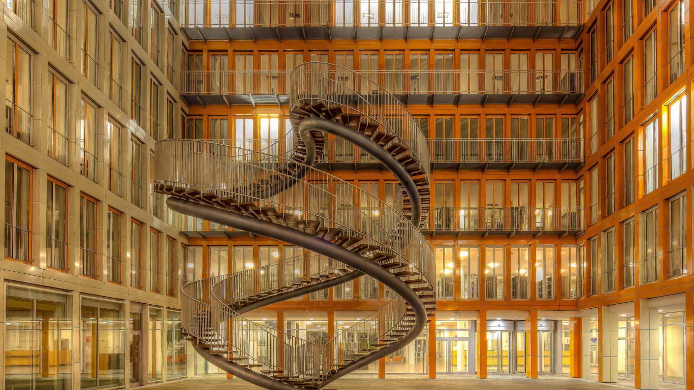 Sfondi Library in Munich, Germany 1366x768