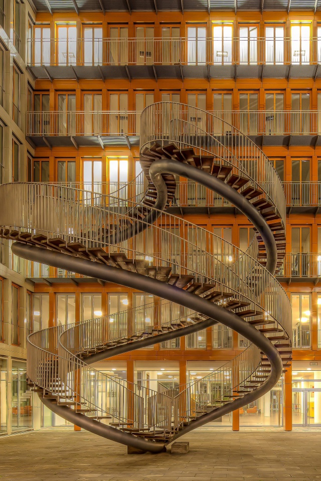 Fondo de pantalla Library in Munich, Germany 640x960