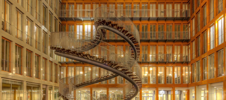 Sfondi Library in Munich, Germany 720x320
