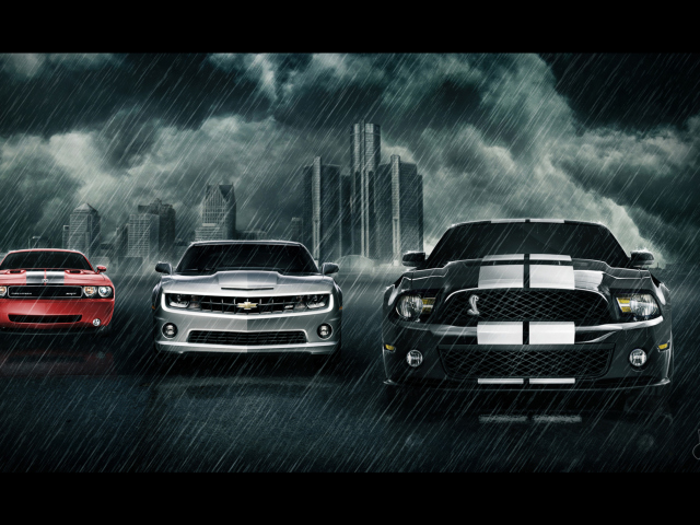Screenshot №1 pro téma Camaro Challenger and Mustang 640x480