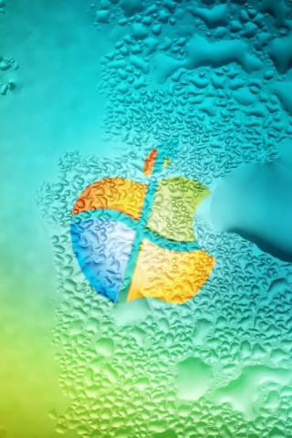 Fondo de pantalla Windows Logo Ripple 320x480