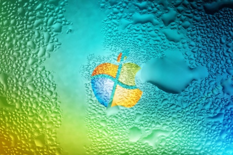 Windows Logo Ripple wallpaper 480x320