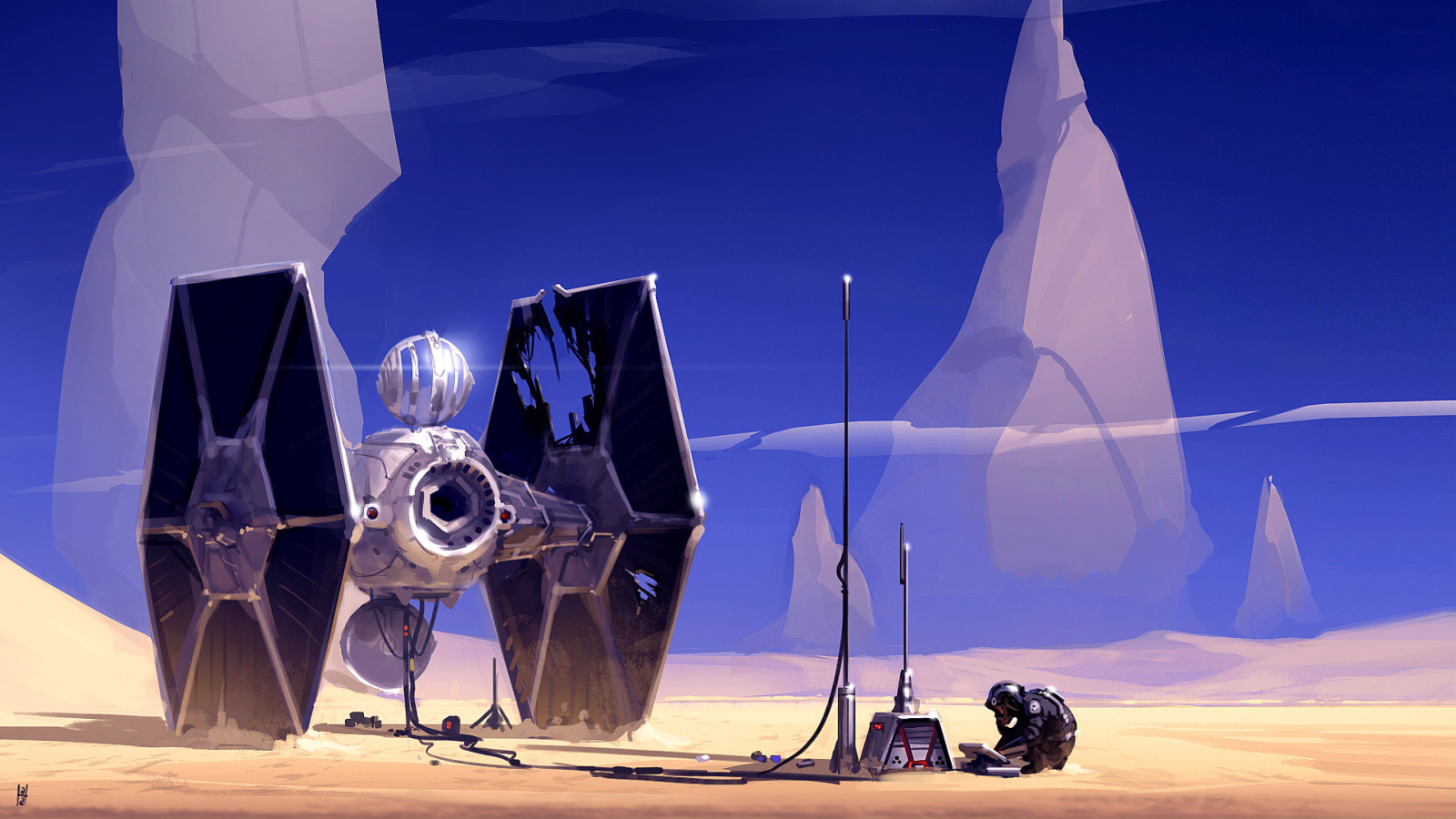 Spaceship from Star Wars screenshot #1 1600x900