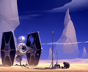 Das Spaceship from Star Wars Wallpaper 176x144